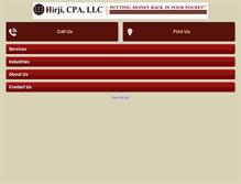 Tablet Screenshot of hirjicpa.com